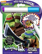 NEW 24pg Teenage Mutant Ninja Turtles Imagine Ink Magic Pictures Activity Book