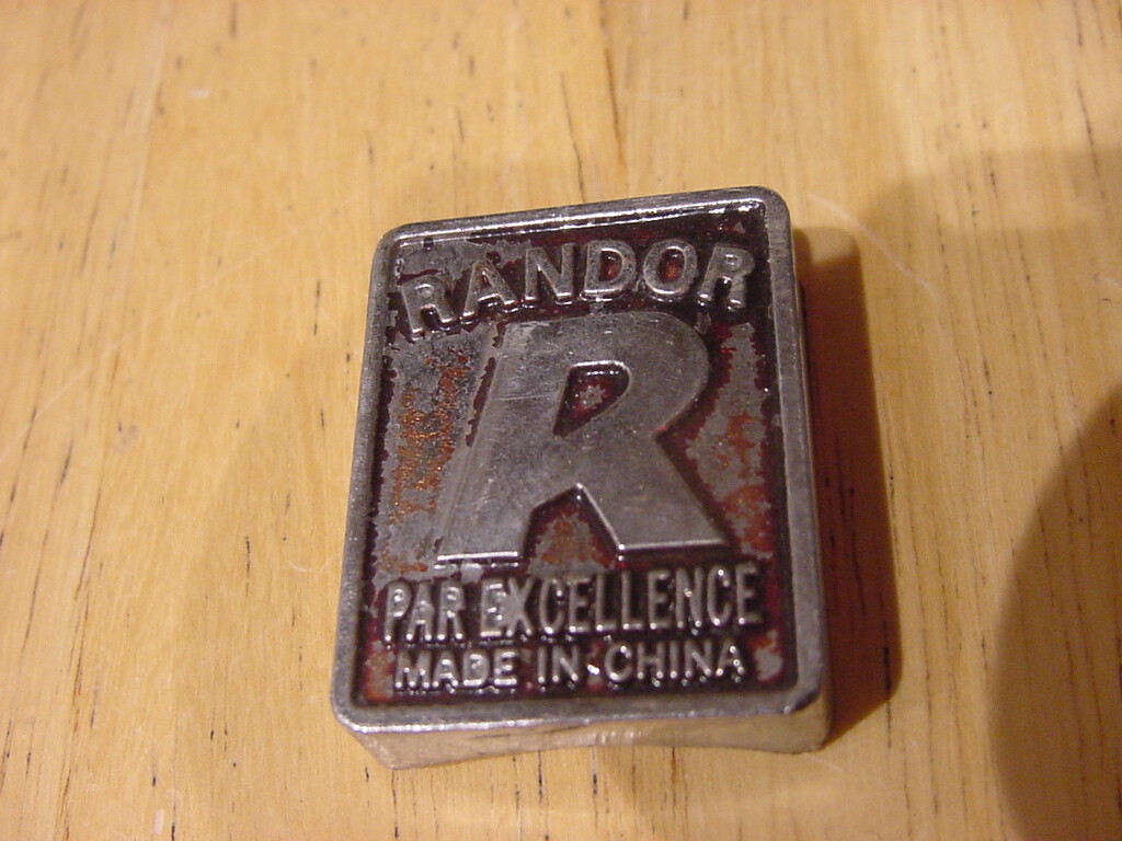 VTG BICYCLE HEAD BADGE HEADBADGE - RANDOR 