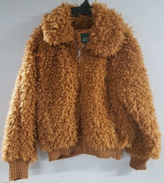 fuzzy fur bomber jacket