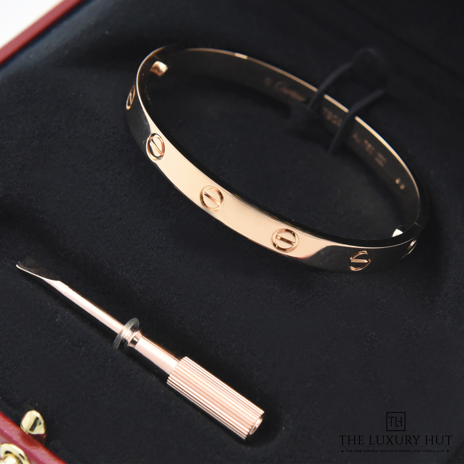 Cartier 18ct Rose Gold Love Bangle - Size 16 - Full Set - 2023