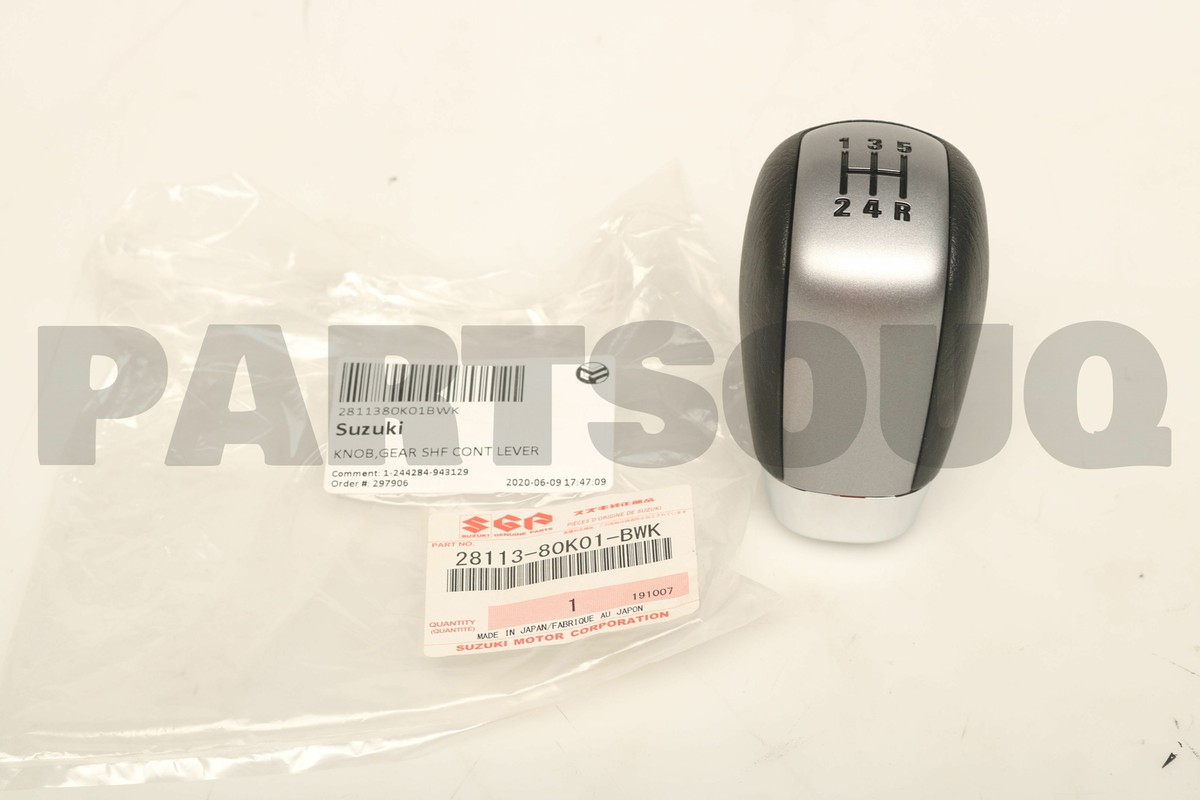 2811380K01BWK Genuine Suzuki KNOB,GEAR SHF CONT LEVER 28113