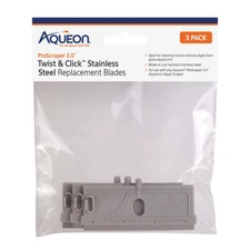 Aqueon ProScraper 3.0 Twist & Click Stainless Steel Replacement Blades 3 pack
