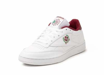 Reebok Club C 85 Men's Shoes | White/White/Classic Burgundy | Size: 12.5 M