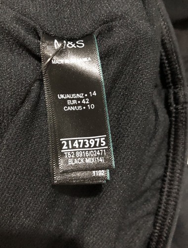 M&S Sun Smart Chlorine Resistant Plunge Swimsuit UPF 50+ UK 14 Black Mix - Picture 11 of 11