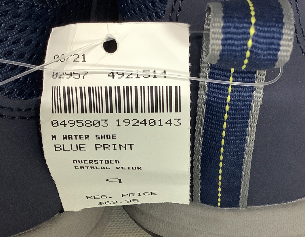 Lands’ End men’s water shoe blue print 495803 eBay