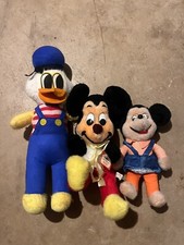 Bundle Of Vintage 90 s Disney Mickey Mouse, Minnie Mouse, Goofy Plushies