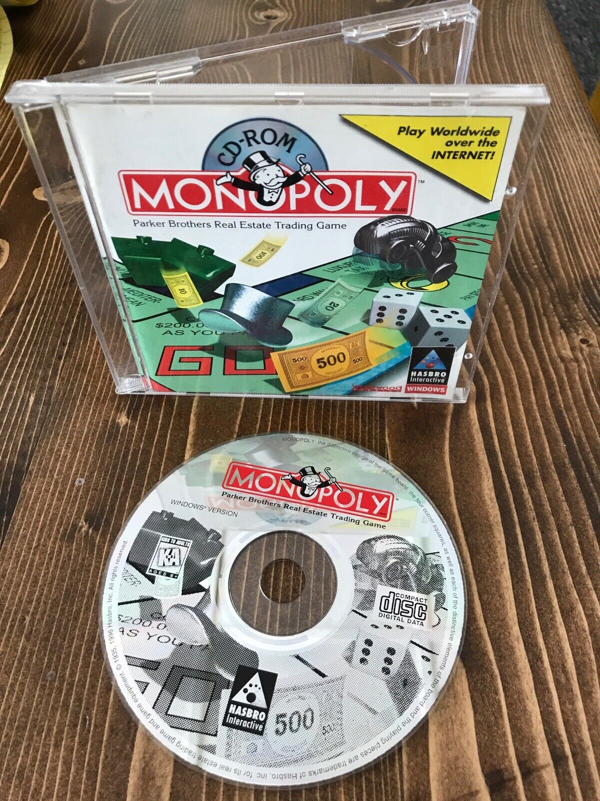 1998 PC Video Game- Monopoly- Original Classic Board Game-CD-ROM Hasbro