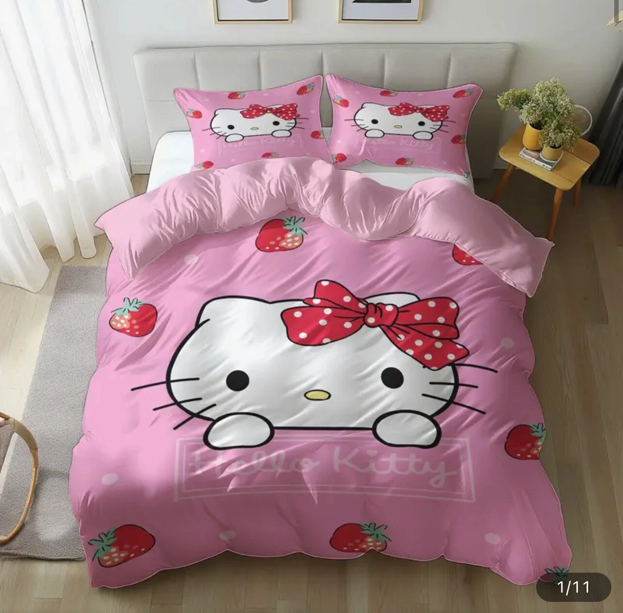 Hello Kitty Bedding Set | Cartoon Bedding Set | Gift For Kid