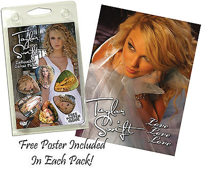 Taylor Swift Collectible Guitar Picks 6 Pack RARE Motion Taylor Swift Collectible Guitar Picks 6 Pack RARE Motion
