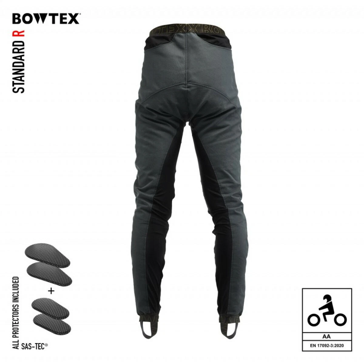 Bowtex Standard R CE Unisex Motorbike Motorcycle Abrasive Leggings - Black