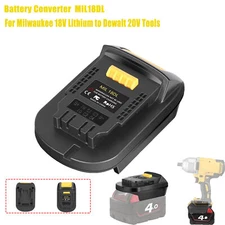 Adapter Converter for Milwaukee 18V Li-Ion Battery to for Dewalt 20V Drill