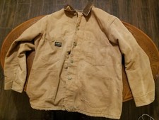 Oshkosh Men's Brown Canvas Blanket Lined Barn Distressed Jacket Size 46 Regular