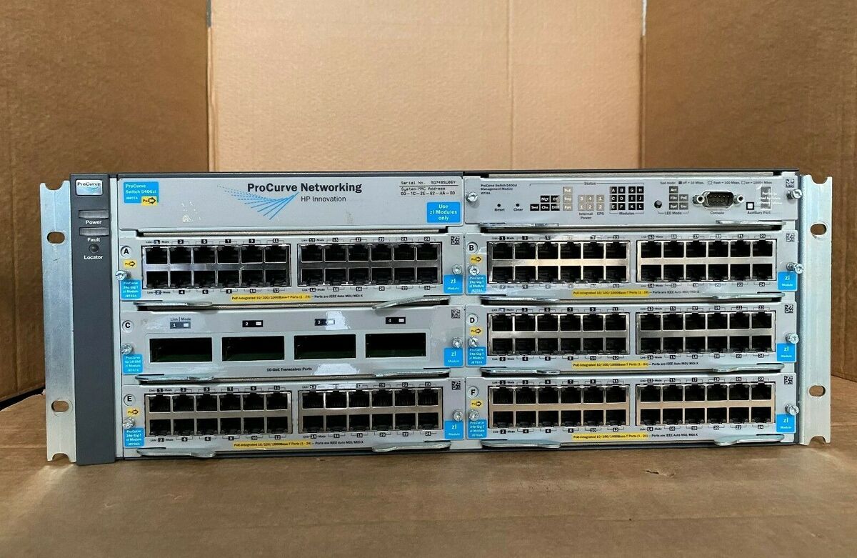HP ProCurve 5406zl Gigabit PoE Switch Dual PSU & Modules HP HP ProCurve 5406zl Gigabit PoE Switch Dual PSU & Modules HP