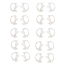 10 Pair Silicone Earmold Earbud for Air Acoustic Coil Tube Earpiece Headphone