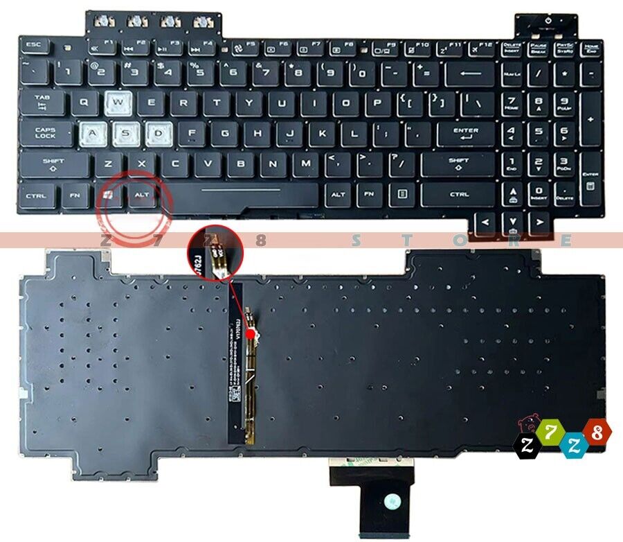 New US English Keyboard Backlit For ASUS FX505 FX505D New US English Keyboard Backlit For ASUS FX505 FX505D