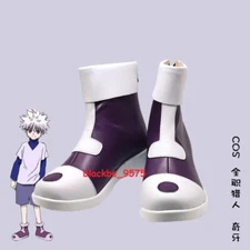 Anime HUNTER×HUNTER Killua Zoldyck Men's Shoes Boots Cosplay Accessories Gift