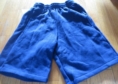 Men Short Sweat Fruit of the Loom Small Navy Pocket Draw String