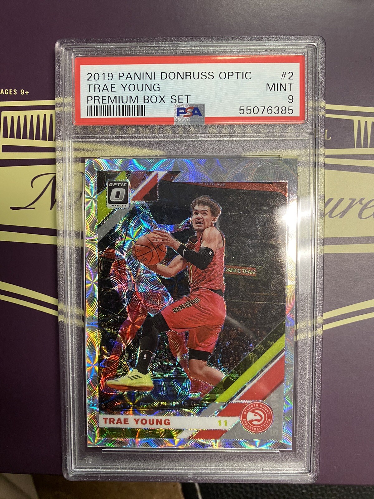 TRAE YOUNG 2019 Panini Donruss Optic #2 PREMIUM BOX SET /249 Mint PSA 9 PRIZM