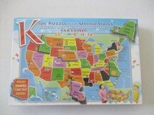 Kids' Puzzle of the USA 55 Piece 2.5 X 1.5 FEET STATE SHAPED