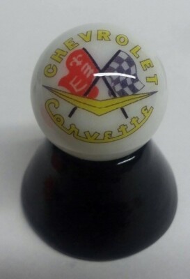 Corvette 1'' Glass Logo Marble w/ Stand