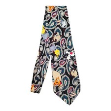 LOONEY TUNES Paisley NECKTIE Yosemite Sam TAZ Bugs TWEETY Sylvester VINTAGE 1994