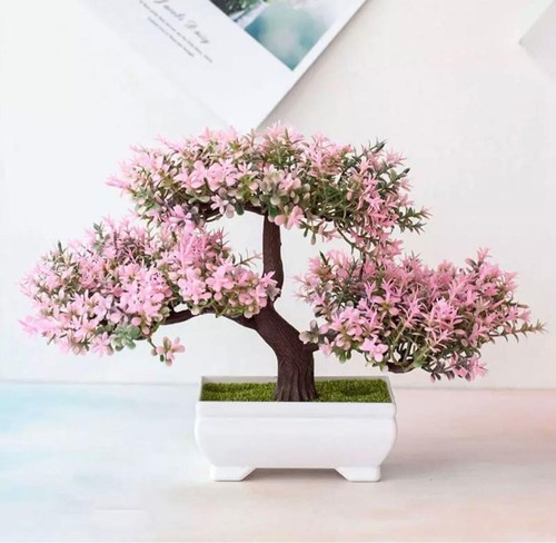 Sakura Simulation Artificial Plants Flowers In Pots Home Office Fake Tree Decor - Picture 9 of 9