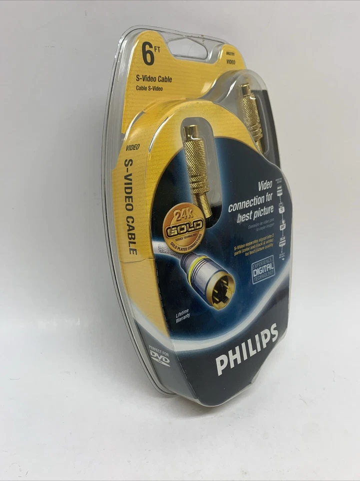 Philips 6ft S-Video Cable #M62791 Gold Plated Connectors 24k New in Package - Image 3 of 3