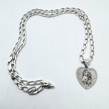 "Collar de colección 925/24"" y colgante corazón de Santa Bárbara/27,5 gramos"
