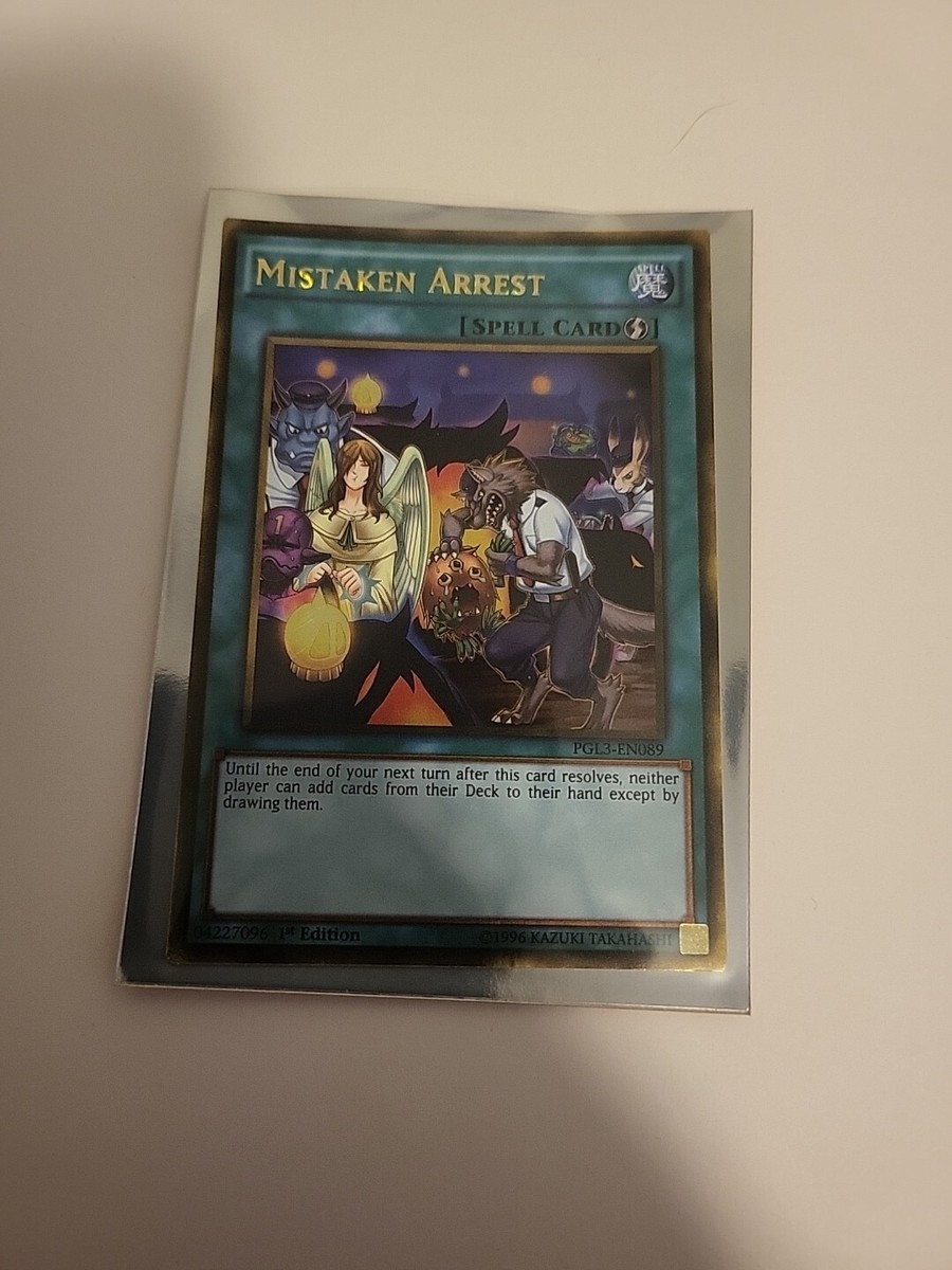 Yu-Gi-Oh! – Mistaken Arrest (PGL3-EN089) – Gold Rare, 1st Edition, Aus Premium Gold: Infinite Gold Set