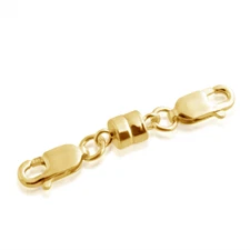 Gold Plated Magnetic Jewelry Clasps with Two 4MM Lobster Claw Clasps M0683G