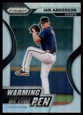 2020 Panini Prizm Warming In The Pen Silver Ian Anderson Atlanta Braves