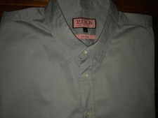 Mens Thomas Pink Informal Long Sleeve Gray Button Front Shirt Size XL - EUC