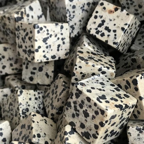1/2lb Bulk Cube Dalmatian Jasper DALMATINE Tumbled Stone QUARTZ Crystals - Picture 6 of 9