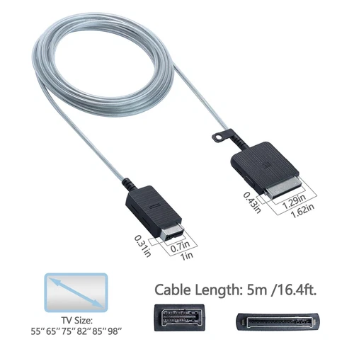 Invisible One Cable cable Q900 Q900R 8k QLED TV Compatible Samsung BN39-02436A - Picture 1 of 7