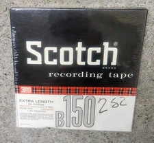 Scotch Recording Magnetic Tape-3M Company-No. B150; Extra Length-1800 FT BN!