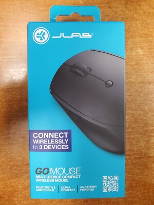 JLab Go Wireless Mouse Multi Device Compact USB Dongle & Bluetooth (7497) - E12D