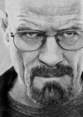 Bryan Cranston Breaking Bad Pop Art Leinwand Wandbild Heisenberg MAN CAVE 30 x20 