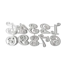 Carbon Steel Die Cut Number Cutting Dies Embossing Stencils for Scrapbooking