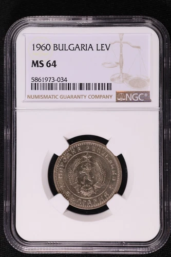 1960 Bulgaria 1 Lev - NGC MS 64