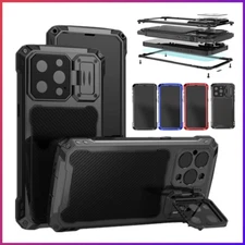 For iPhone 14 Pro Max Shockproof Aluminum Metal Case Protector Cover with Holder