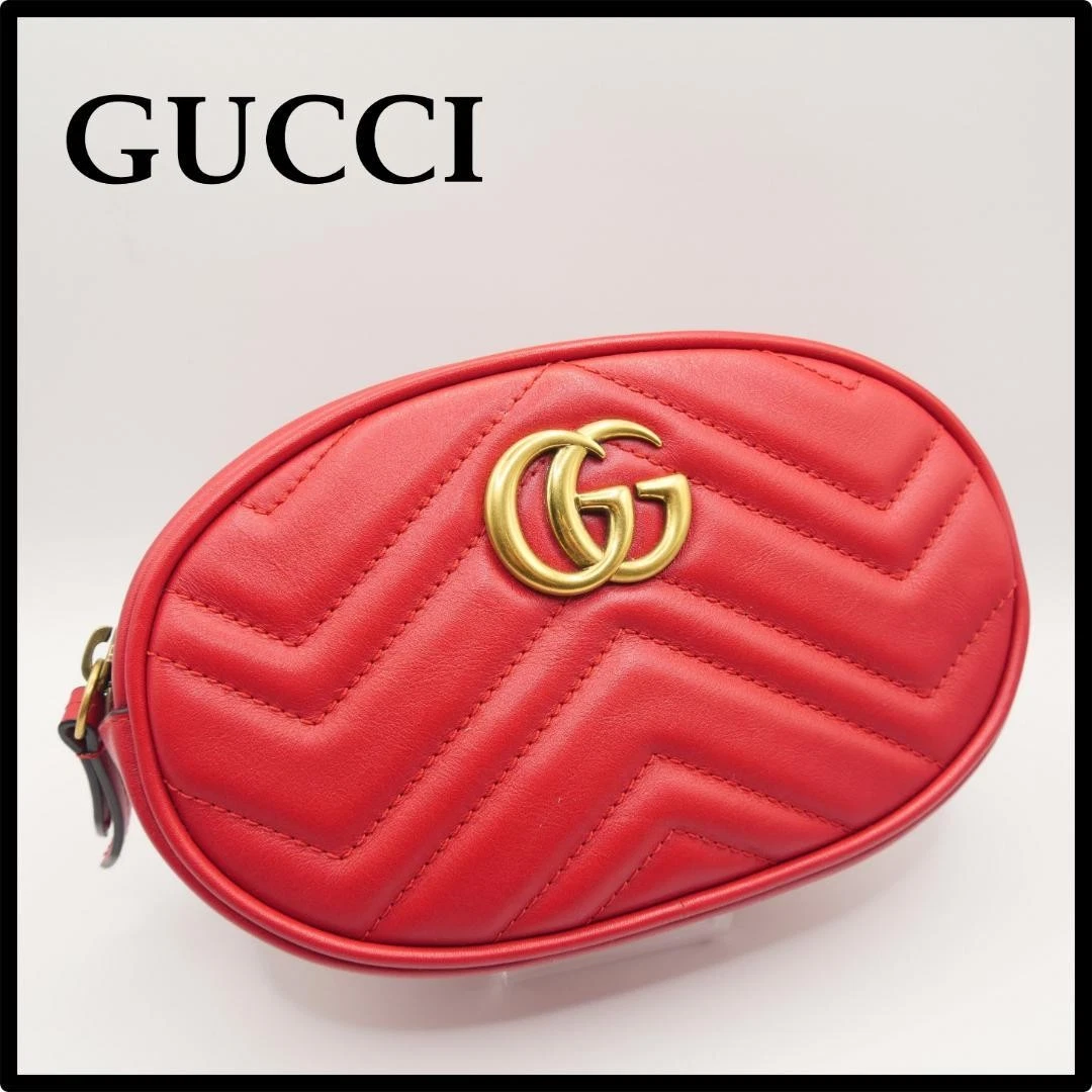 Gucci Gg Marmont Body Bag Taille Cuir Rouge m2_0403