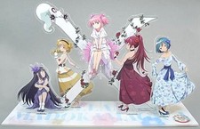 Madoka Magica Acrylic Diorama Set 5 Mascots Stand Anniversary Stage Japan Rare