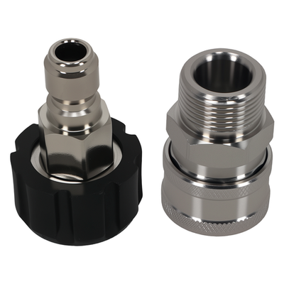 #ad 2* Pressure Washer Coupler Fitting M22 14 to 3 8quot; Quick Connect Stainless Steel $15.21