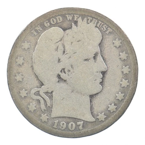 1907 Barber Quarter Estate Coin Collection *327