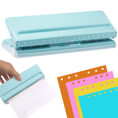 Verstellbarer 6 Loch Locher, Metalllocher Binder Puncher, A5 A6 A7 6-Ring-Locher