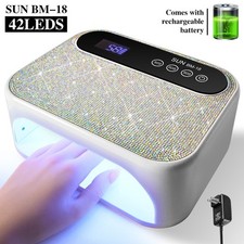 ANRLO Professional Nail Lamp with Built-in Battery  Diamond Design for Rapid Dr
