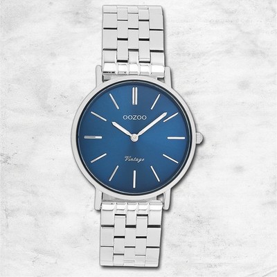 Oozoo Metall Damen Uhr sunray Analog Quarzuhr Armband silber Vintage UOC20406