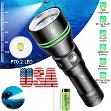 Dive Lights Scuba P70 LED Flashlight Waterproof Underwater Lights Diving Torch
