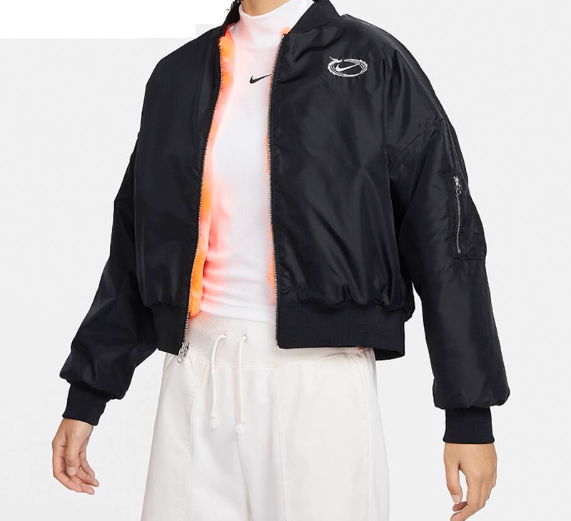 SACAI X NIKE Nike giacca donna double face velluto collo corto stand up FZ6535 645 taglia L