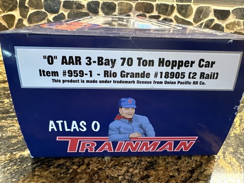 Atlas O Trainman #959-1 AAR 3-Bay 70 Ton Hopper D&RGW #18905 1:48 2-Rail NIB! - Picture 2 of 5